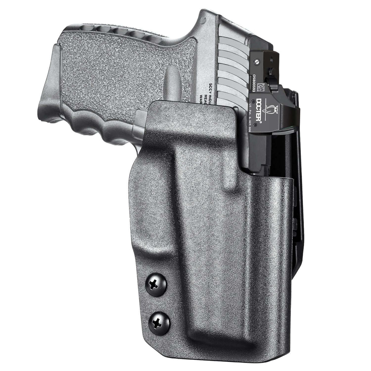 OWB Kydex Holster for SCCY CPX-1 CPX-2 with No Rail, Outside Waistband Holster with Red Dot Sight Optics Cut | Gun & Flower Gun & Flower