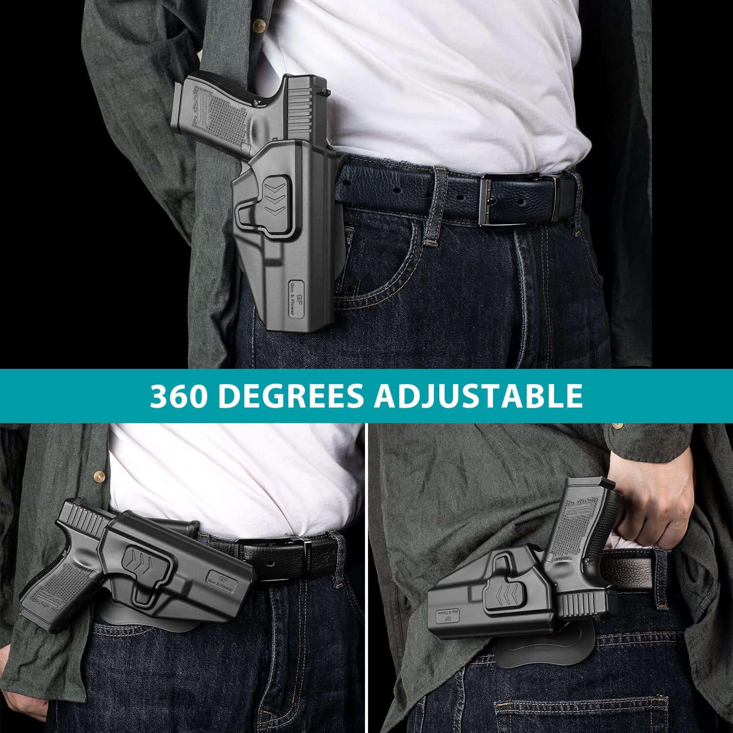 Polymer OWB Holster for Taurus G2C Taurus G3C Taurus G3C TORO Taurus PT111 Millennium G2 Taurus PT140 Millennium G2 with 1 Pcs Belt Clip and 1 Pcs Molle Attachment Adapter Gun & Flower