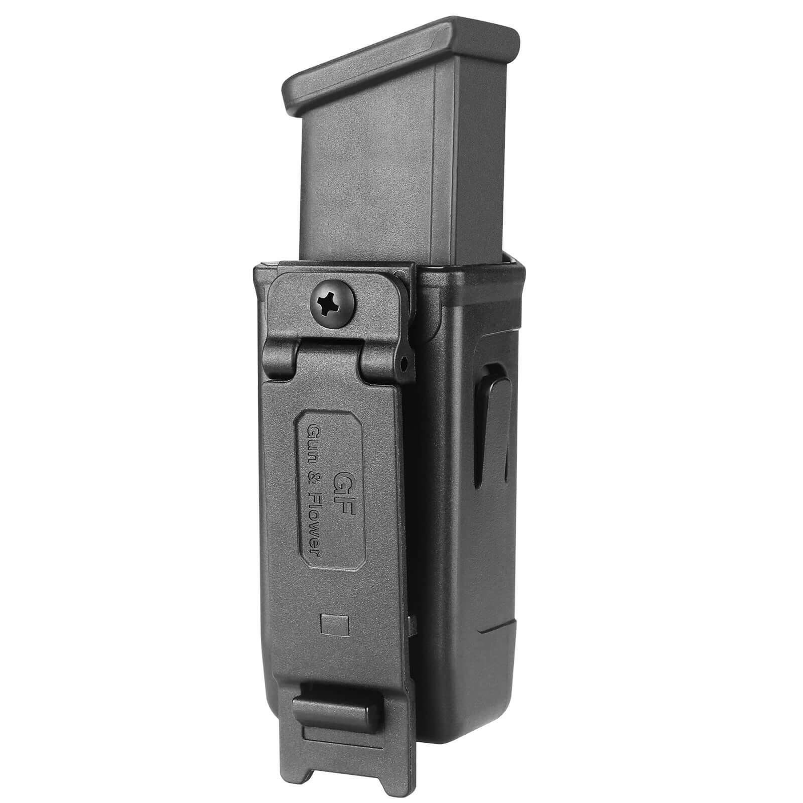 Polymer Universal 9mm/.40 Double Stack Mag Holster Magazine Holder Inside and Outside Carry Mag Pouch Gun & Flower