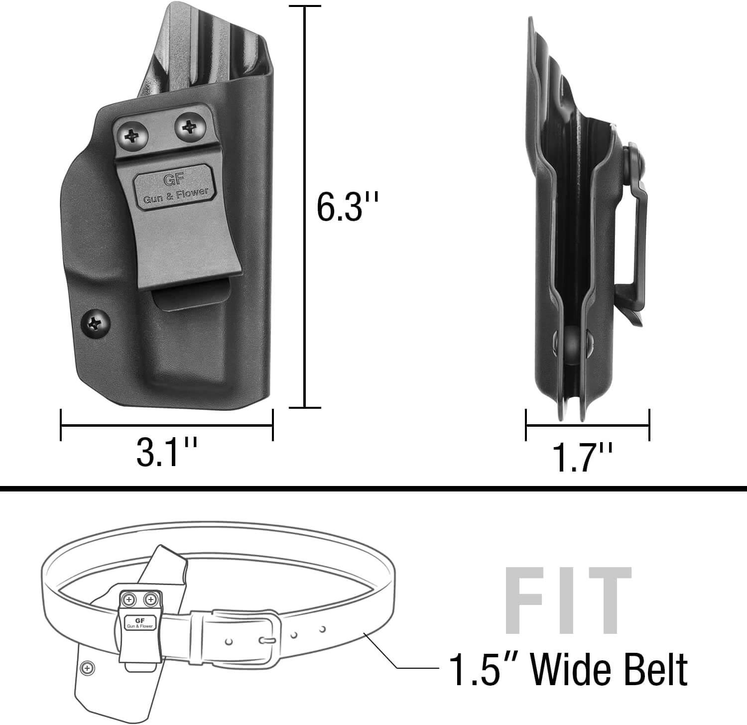 SCCY CPX1/CPX2 with No Rail Kydex IWB Holster | Gun & Flower Gun & Flower
