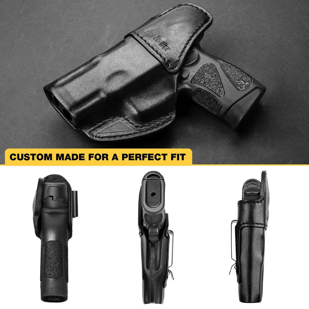 Handmade Custom Made Genuine Leather IWB Holster for Taurus G3C/G2C/G2 PT111/ PT140  | Gun & Flower Gun & Flower