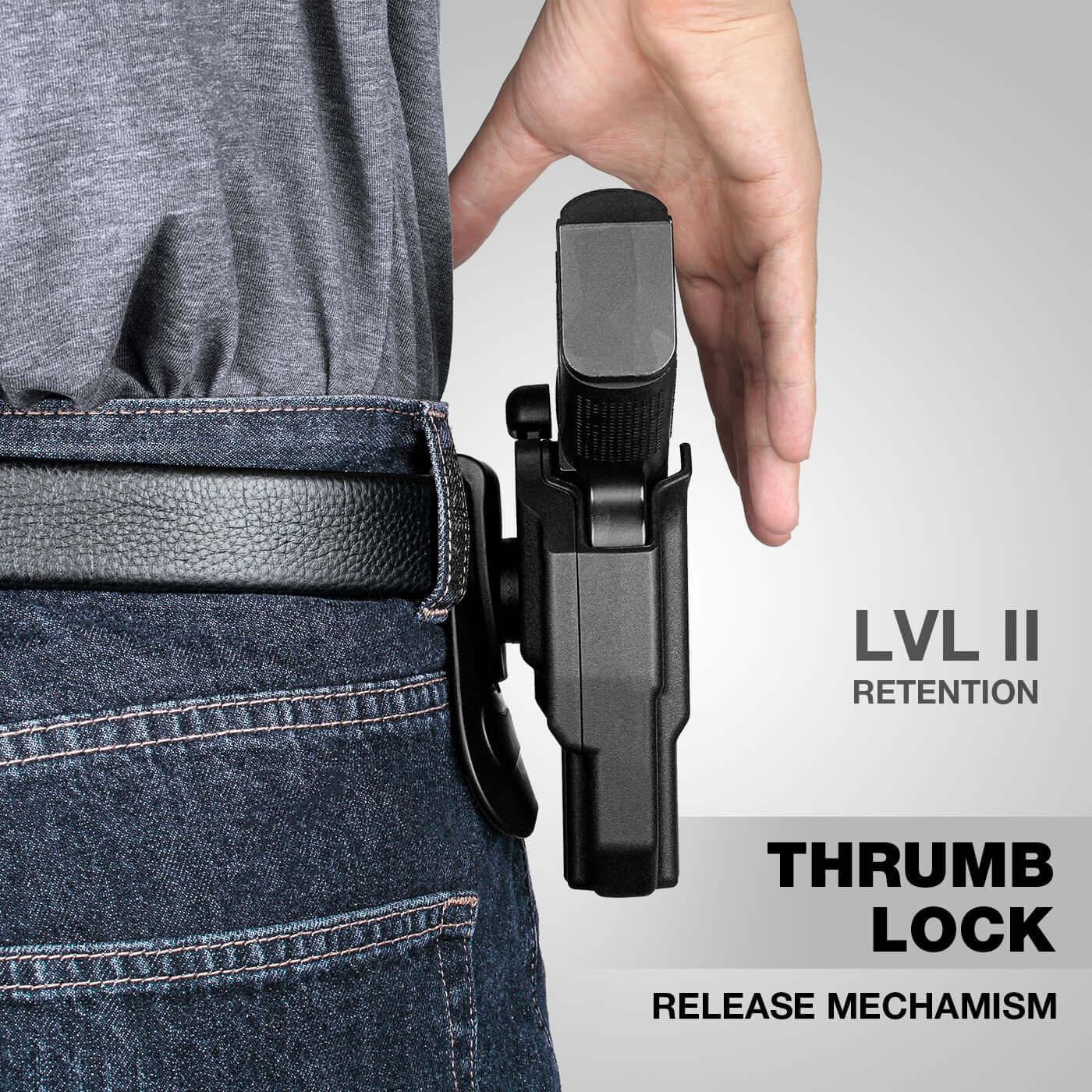 Taurus G2C Taurus G2S Taurus G3C Taurus G3C TORO Taurus PT111 Millennium G2 Taurus PT140 Millennium G2 Thumb Release Polymer OWB Paddle Holster | Gun & Flower Gun & Flower