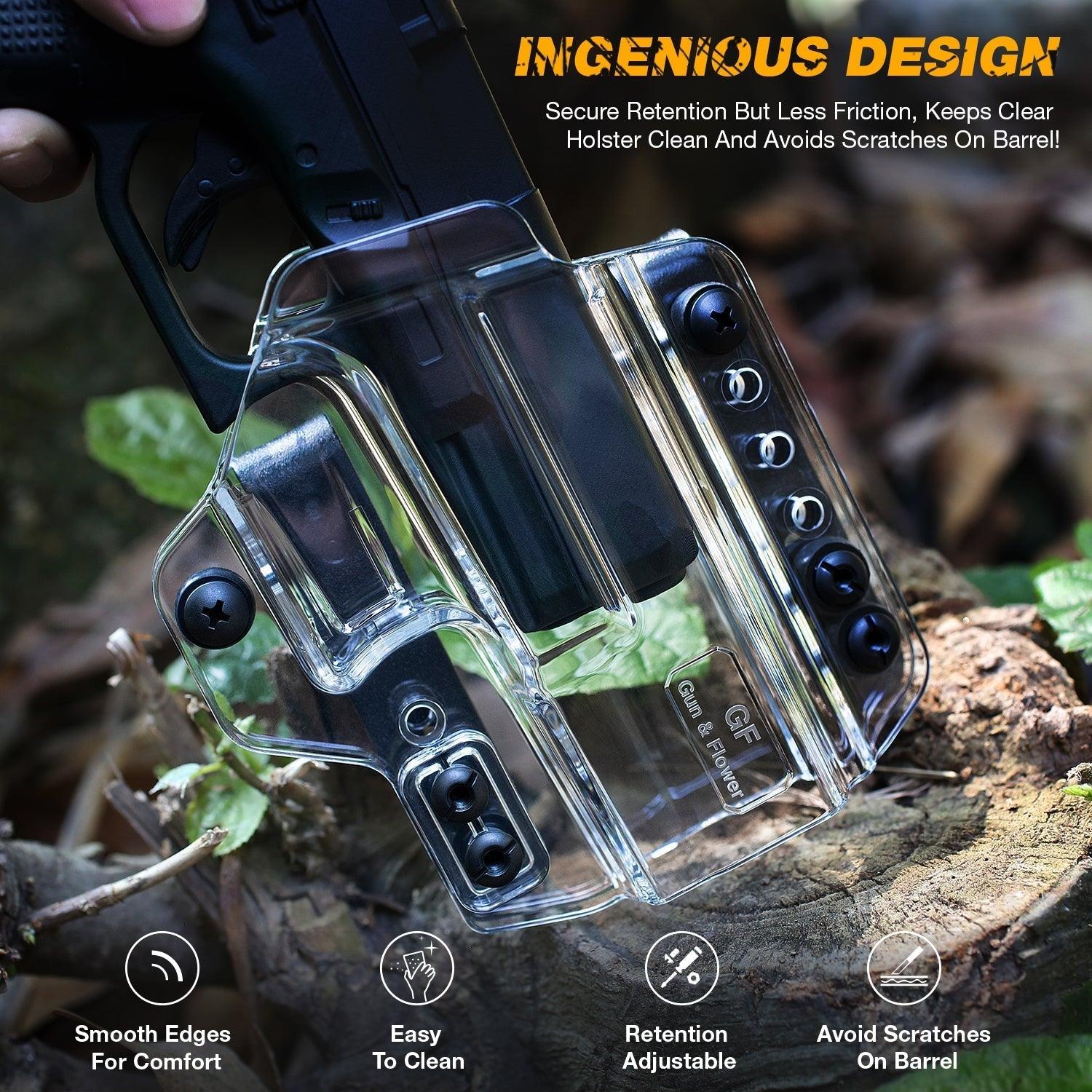 P365 P365 XL P365 SAS P365X P365.380 ACP P365 ROSE.380 ACP Clear IWB & OWB Convertable Polymer Holster Pistol | Gun & Flower Gun & Flower