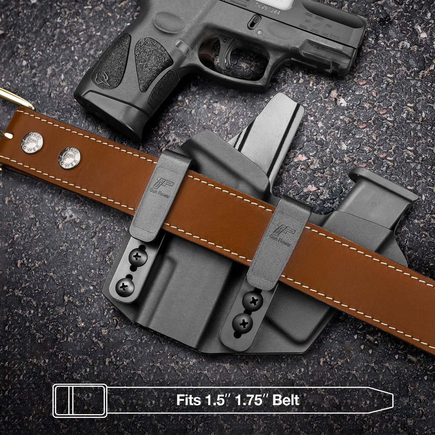 IWB Kydex Sidecar Holsters with Mag Pouch for Taurus G2C Taurus G2S Taurus G3C Taurus G3C TORO Taurus G3 Taurus PT111 Millennium G2 Taurus PT140 Millennium G2 Guard Red Dot Optics cut | Gun & Flower Gun & Flower