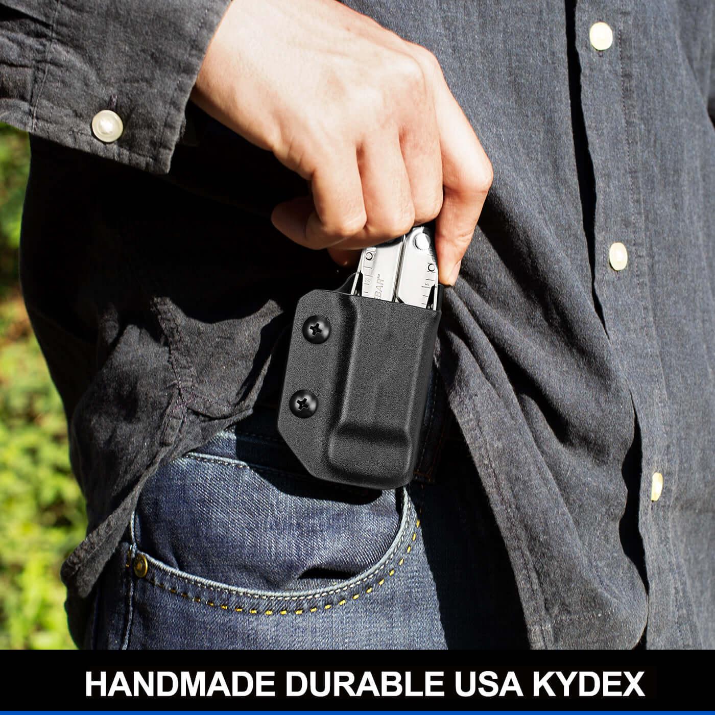 Kydex Multitool Sheath for LEATHERMAN WAVE & WAVE + PLUS/REBAR/SURGE HEAVY/SKELETOOL Multi Tool Pouch Gun & Flower