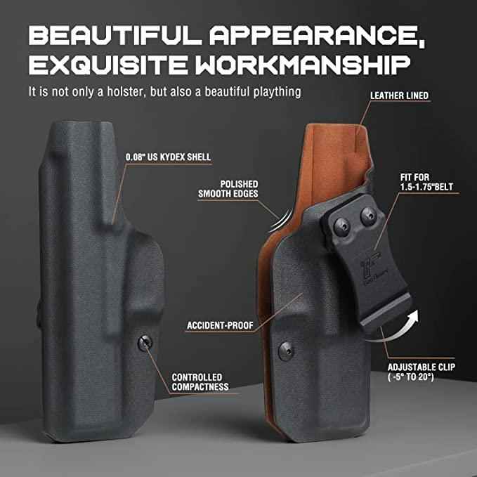 WARRIORLAND IWB Clear Kydex Holster Optic Cut & Claw For Taurus G2C/G3C/PT111/PT140
