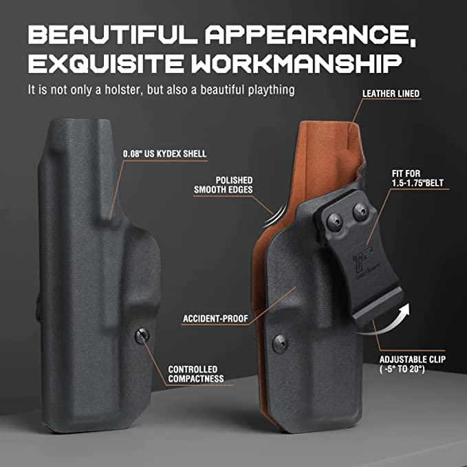 Taurus G2C Taurus G3C Taurus G3C TORO Taurus PT111 Millennium G2 Taurus PT140 Millennium G2 Custom Leather Lined Kydex Holster IWB Gun & Flower