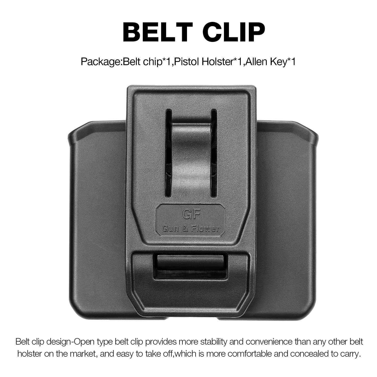 Polymer Universal Double Magazine Holsters Compatible with 9mm/.40 Dual Stack Mags, Belt Clip/Molle Mag Holder Pouch | Gun & Flower Gun & Flower