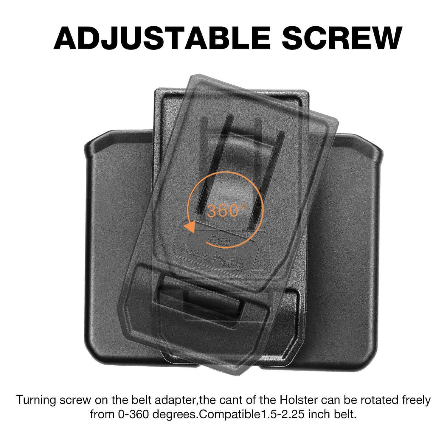 Polymer Universal Double Magazine Holsters Compatible with 9mm/.40 Dual Stack Mags, Belt Clip/Molle Mag Holder Pouch | Gun & Flower Gun & Flower