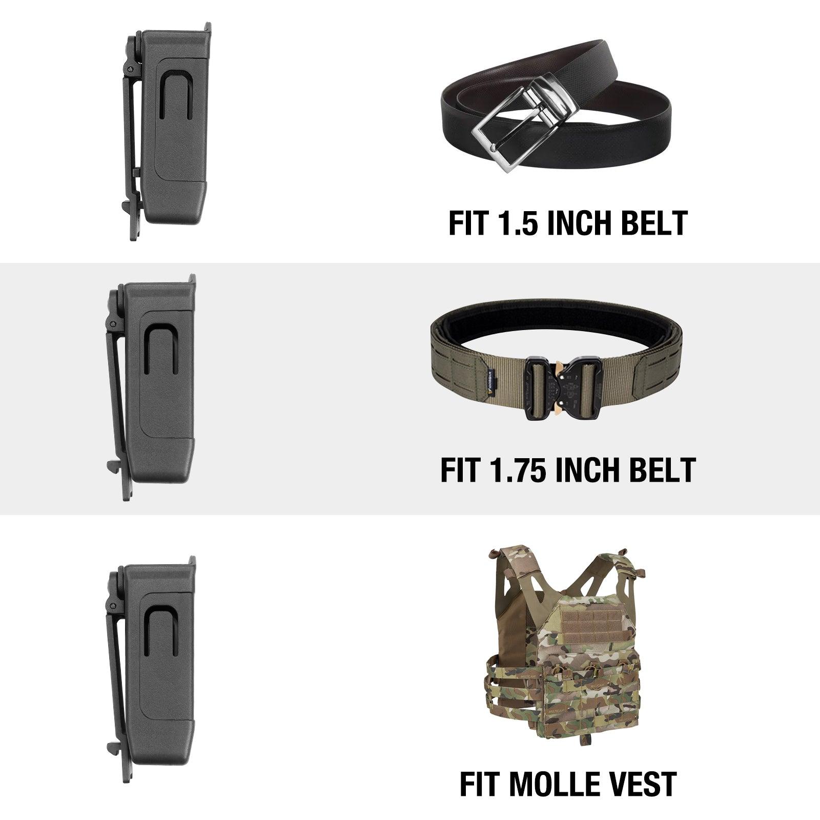 Polymer Universal 9mm/.40 Double Stack Mag Holster Magazine Holder Inside and Outside Carry Mag Pouch Gun & Flower