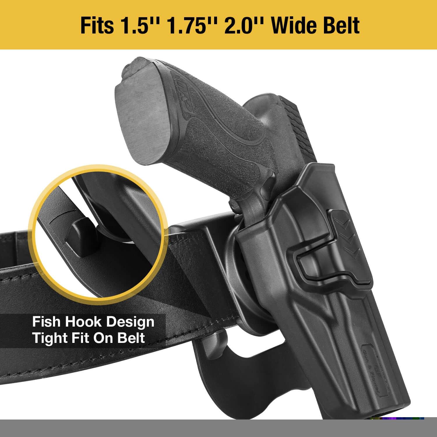 OWB Paddle Holster Level II Retention for S&W M&P 9mm & SD9 VE & SD40 VE Gun & Flower