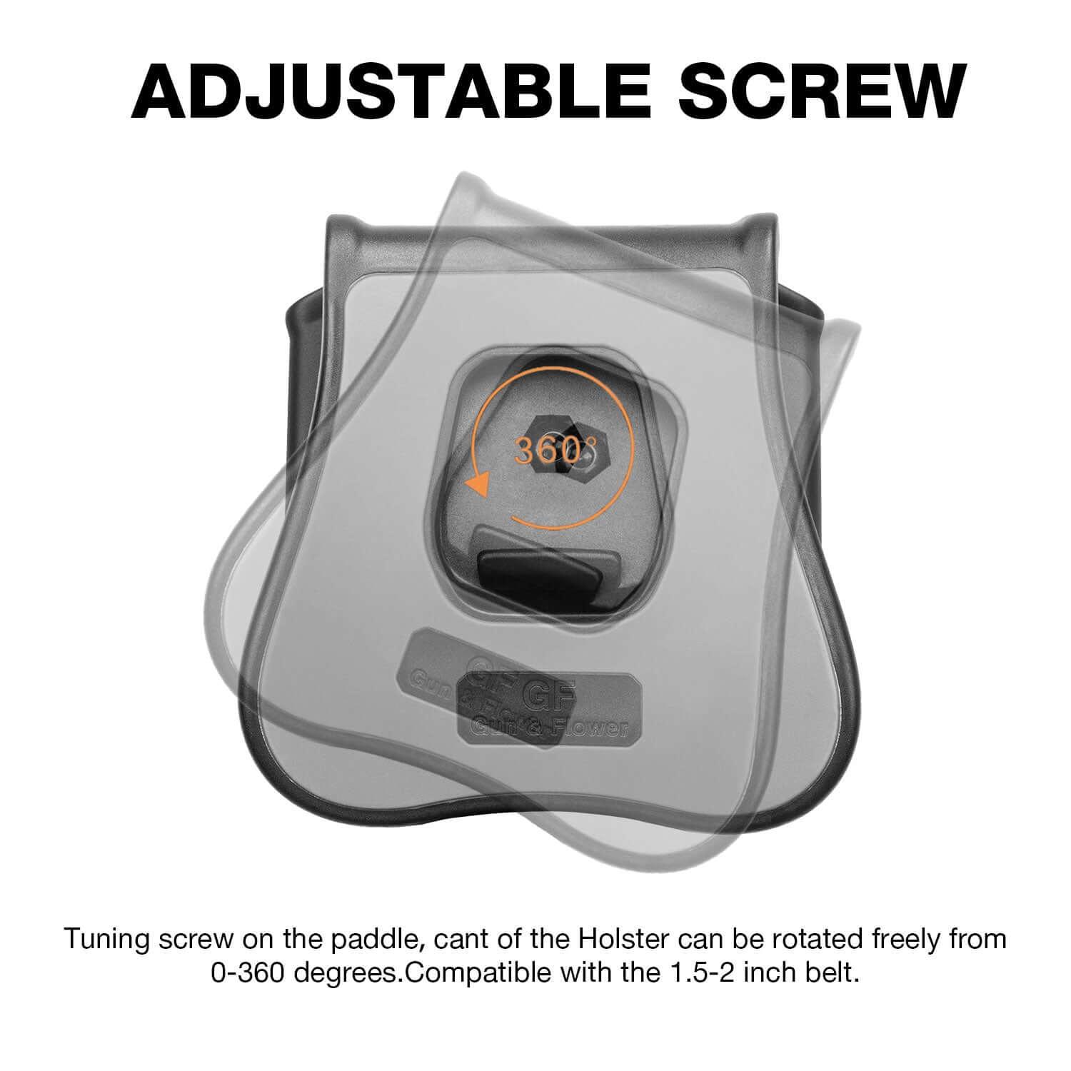 Universal Double Stack Mag Pouch Holster for 9mm/.40 with Paddle & Molle Adapter Gun & Flower
