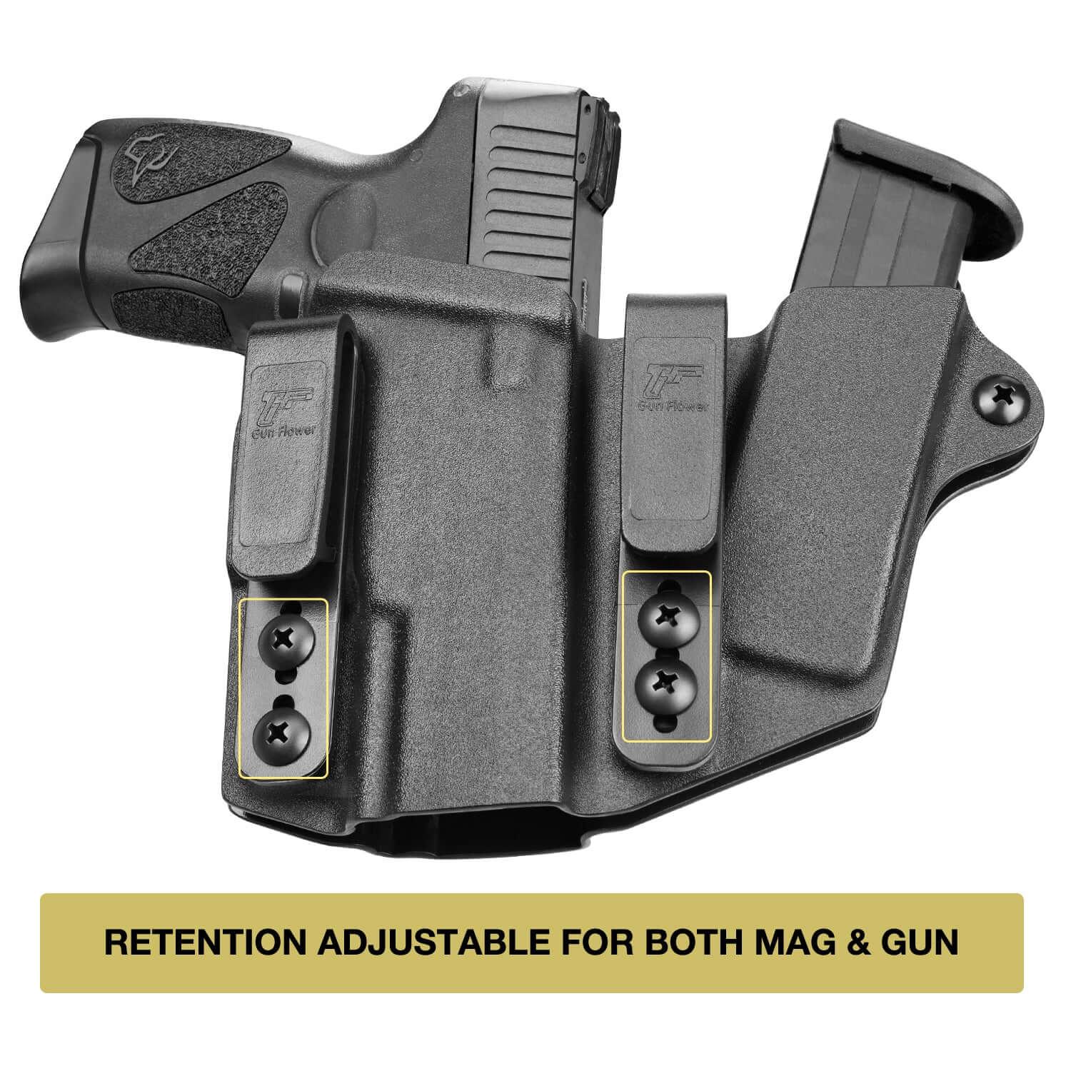 IWB Kydex Sidecar Holsters with Mag Pouch for Taurus G2C Taurus G2S Taurus G3C Taurus G3C TORO Taurus G3 Taurus PT111 Millennium G2 Taurus PT140 Millennium G2 Guard Red Dot Optics cut | Gun & Flower Gun & Flower