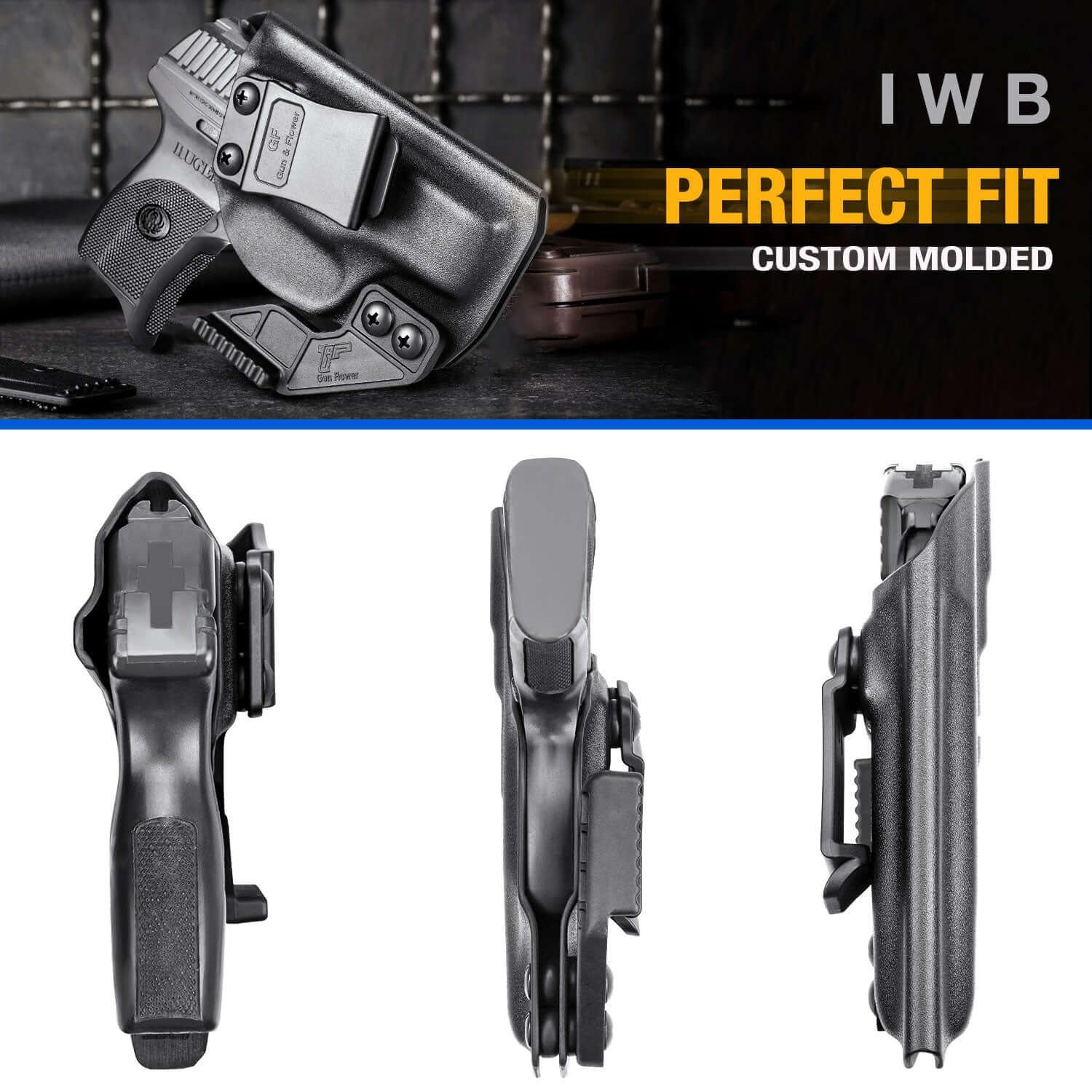 Ruger LC9/ LC9S/ EC9S/ EC9/ LC380 IWB Kydex Holsters with Claw Inside the waistband trigger guard wing holster for fat guys | Gun & Flower Gun & Flower