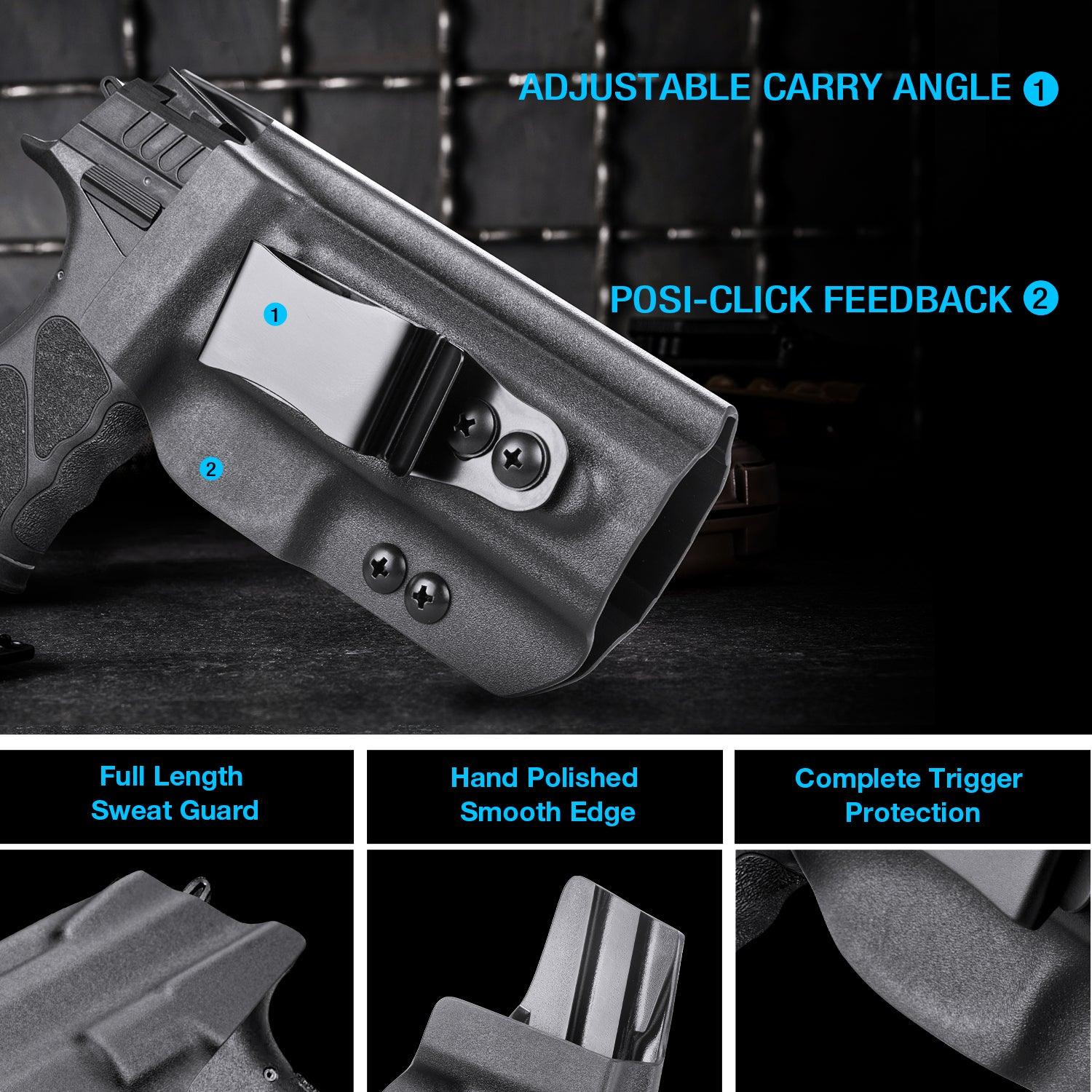 IWB Kydex Holster with Steel Belt Clip Custom Made for Taurus TH9C&TH9 Pistol | Gun & Flower Gun & Flower