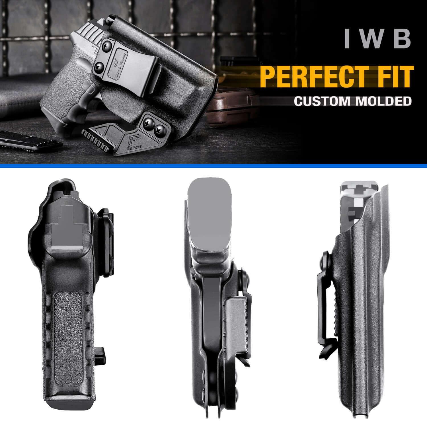 SCCY CPX1 CPX2 with No Rail IWB Kydex Holsters with Claw Fully Trigger Guard Holsters with Wing for fat guys | Gun & Flowers Gun & Flower