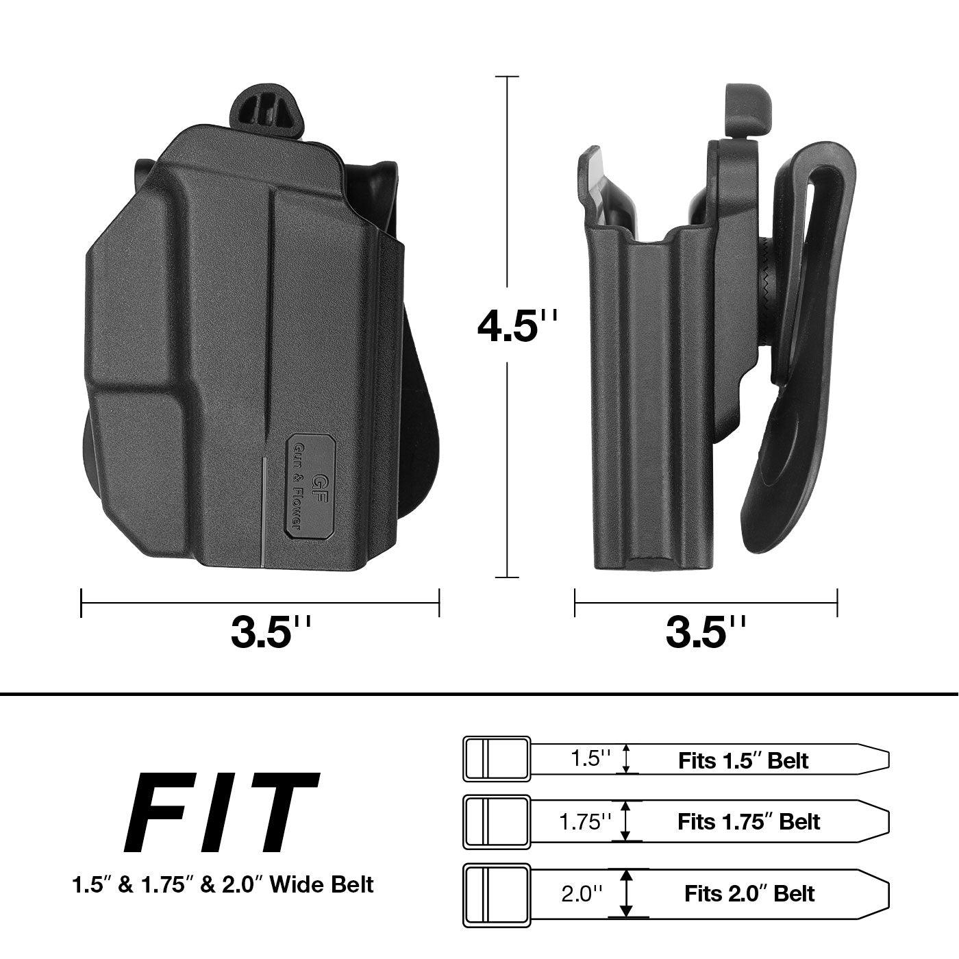 Taurus G2C Taurus G2S Taurus G3C Taurus G3C TORO Taurus PT111 Millennium G2 Taurus PT140 Millennium G2 Thumb Release Polymer OWB Paddle Holster | Gun & Flower Gun & Flower