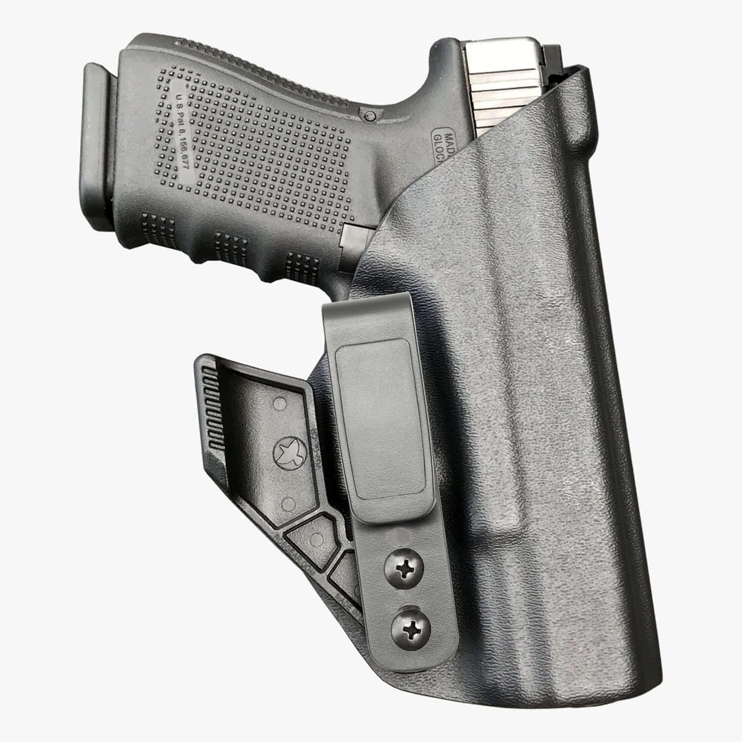 L-shape Holster Clips Grip Hook Fit 1.5'' & 1.75'' Belt - 5 Pre-Drilled Hole Tuckable Clip for Holster Knife Sheath Molle Webbing Gun & Flower