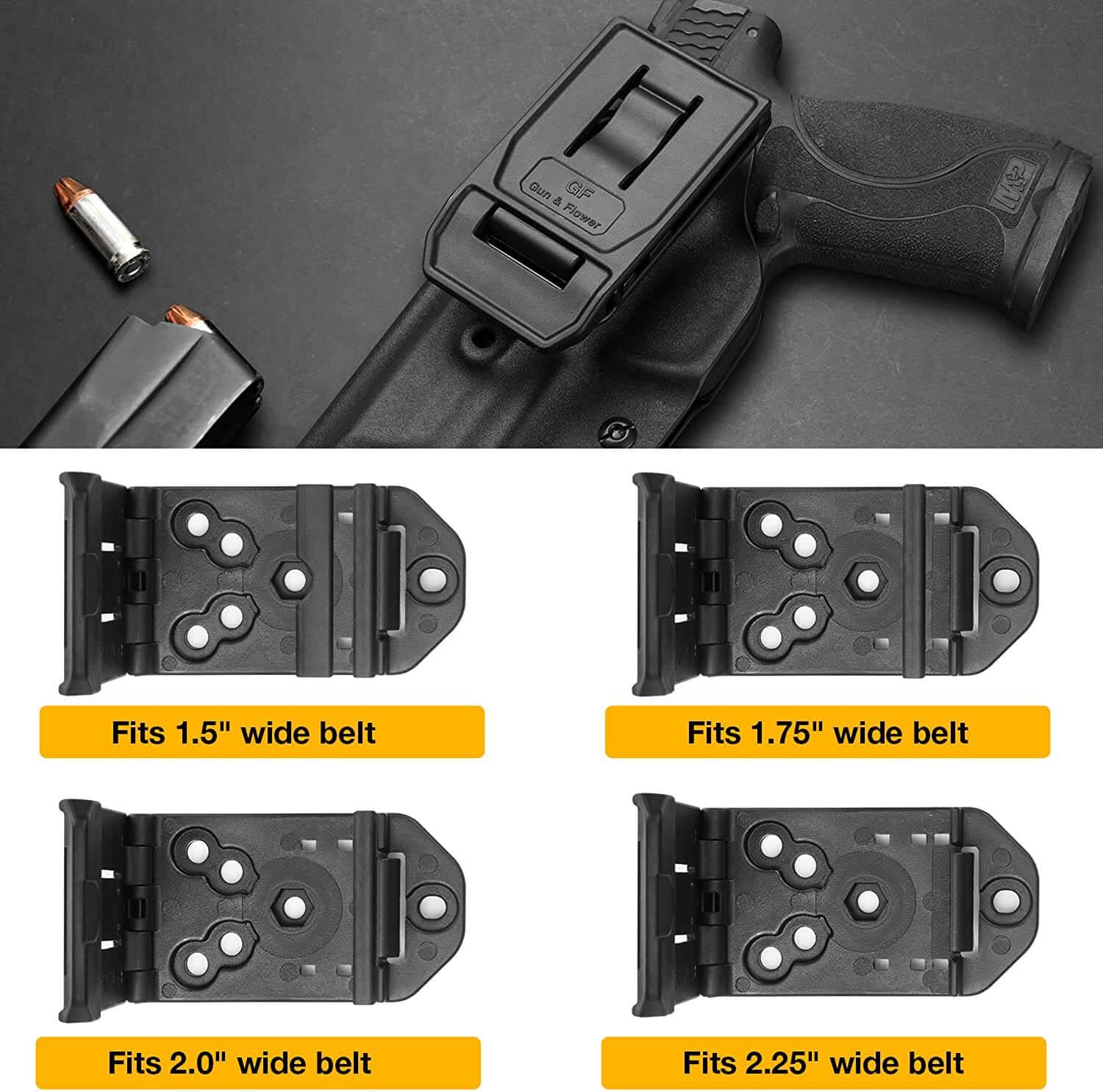 OWB Kydex Holster Red Dot/Optics for S&W M&P 9MM/.40 M2.0 4.25’’, M&P 9MM/.40 M2.0 4’’3.6’’, Fits 1.5’’, 1.75’’, 2.0’’, 2.25'' belt Gun & Flower