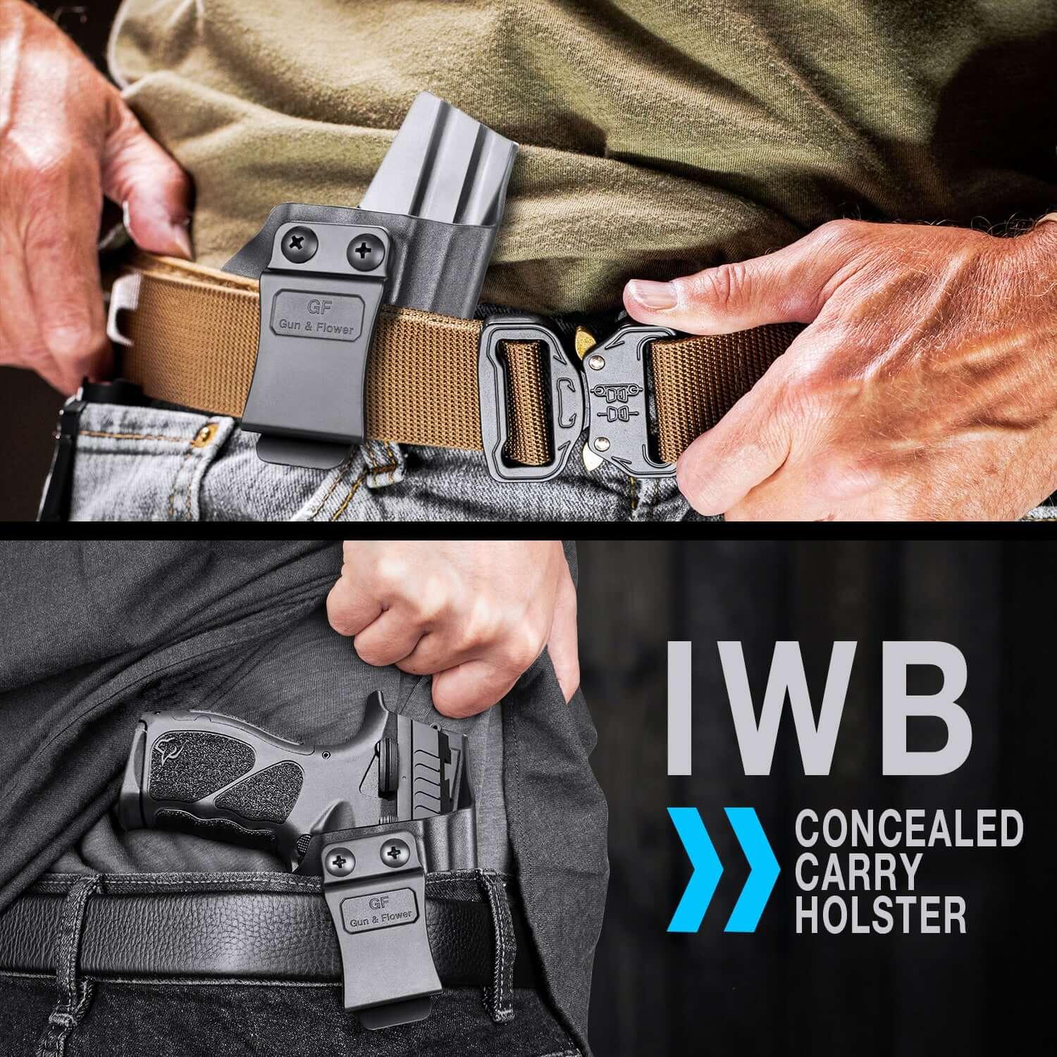 IWB Kydex Holster Custom Molded for Taurus TH9C&TH9 Pistol Trigger Guard Holster | Gun & Flower Gun & Flower