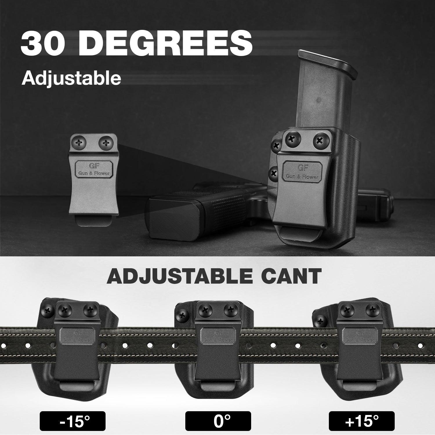 Mag Holster for 9mm/.40/ .45ACP/.380 Single/ Double Stack, Need to Select the One Matches Your Magazine Type| Gun & Flower Gun & Flower