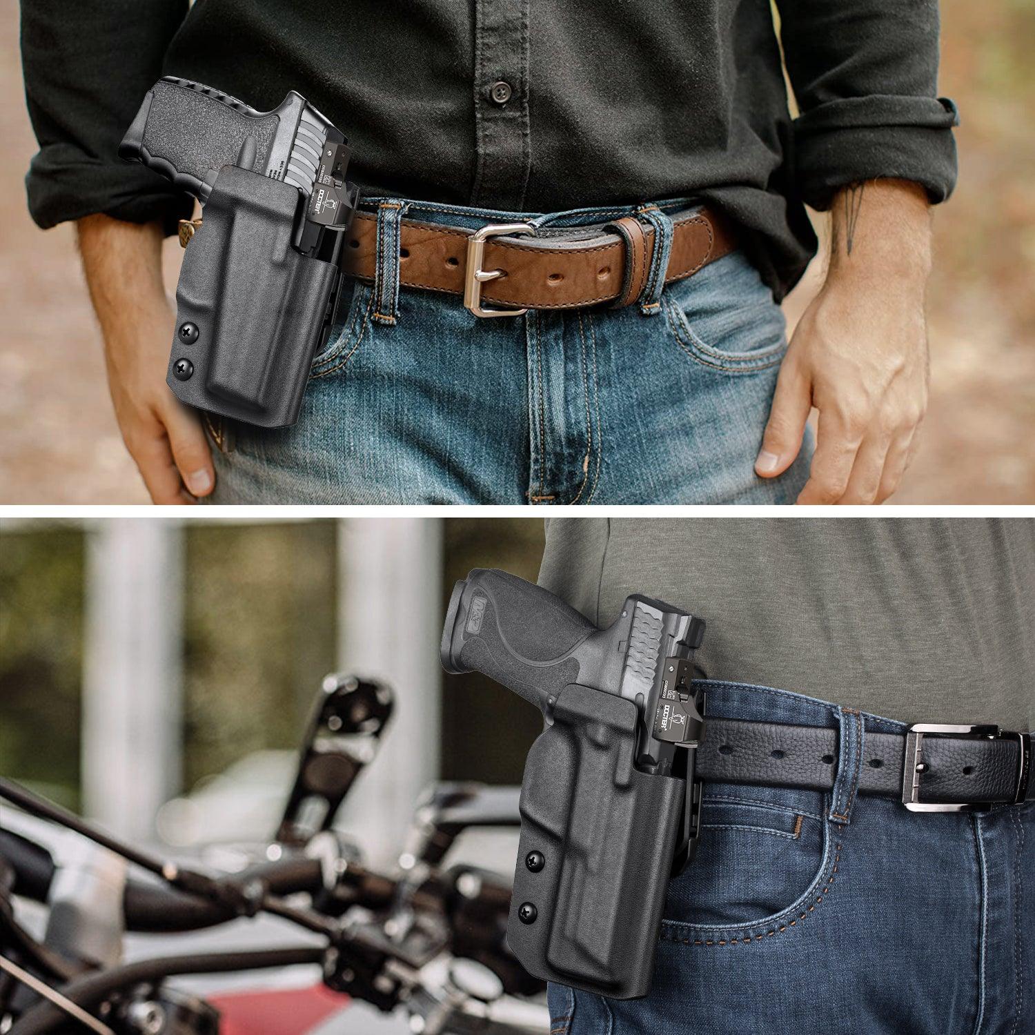 OWB Kydex Holster for SCCY CPX-1 CPX-2 with No Rail, Outside Waistband Holster with Red Dot Sight Optics Cut | Gun & Flower Gun & Flower