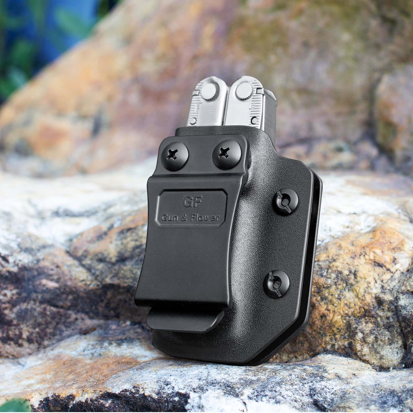 Kydex Multitool Sheath for LEATHERMAN WAVE & WAVE + PLUS/REBAR/SURGE HEAVY/SKELETOOL Multi Tool Pouch Gun & Flower