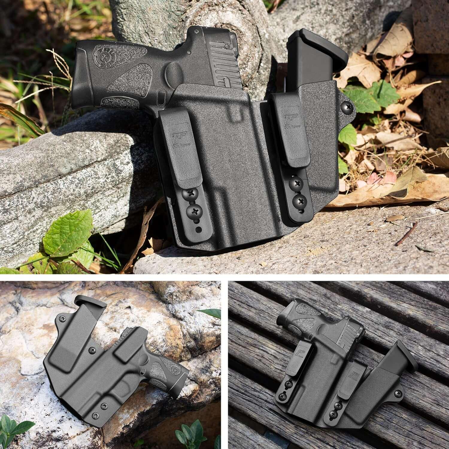 IWB Kydex Sidecar Holsters with Mag Pouch for Taurus G2C Taurus G2S Taurus G3C Taurus G3C TORO Taurus G3 Taurus PT111 Millennium G2 Taurus PT140 Millennium G2 Guard Red Dot Optics cut | Gun & Flower Gun & Flower