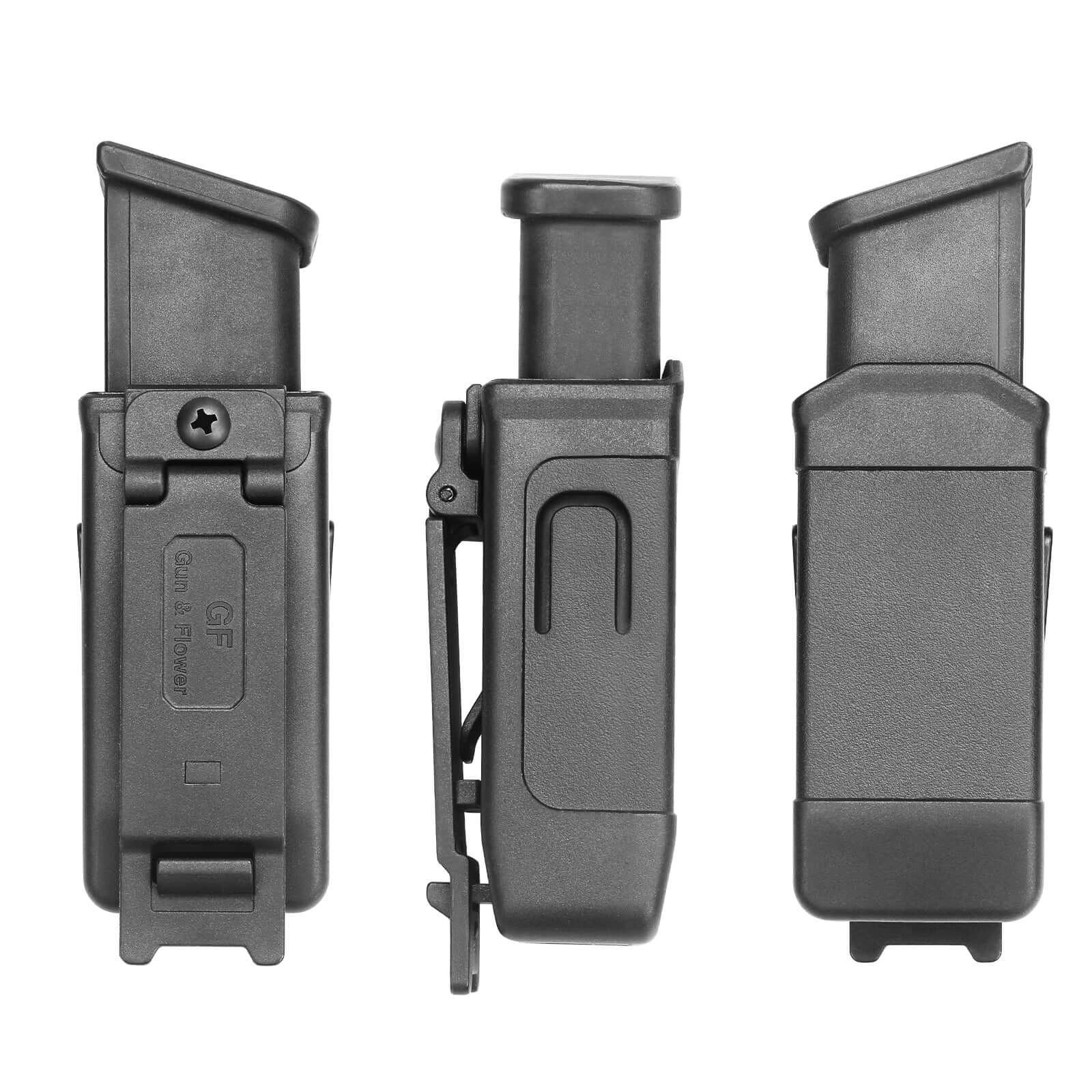 Polymer Universal 9mm/.40 Double Stack Mag Holster Magazine Holder Inside and Outside Carry Mag Pouch Gun & Flower