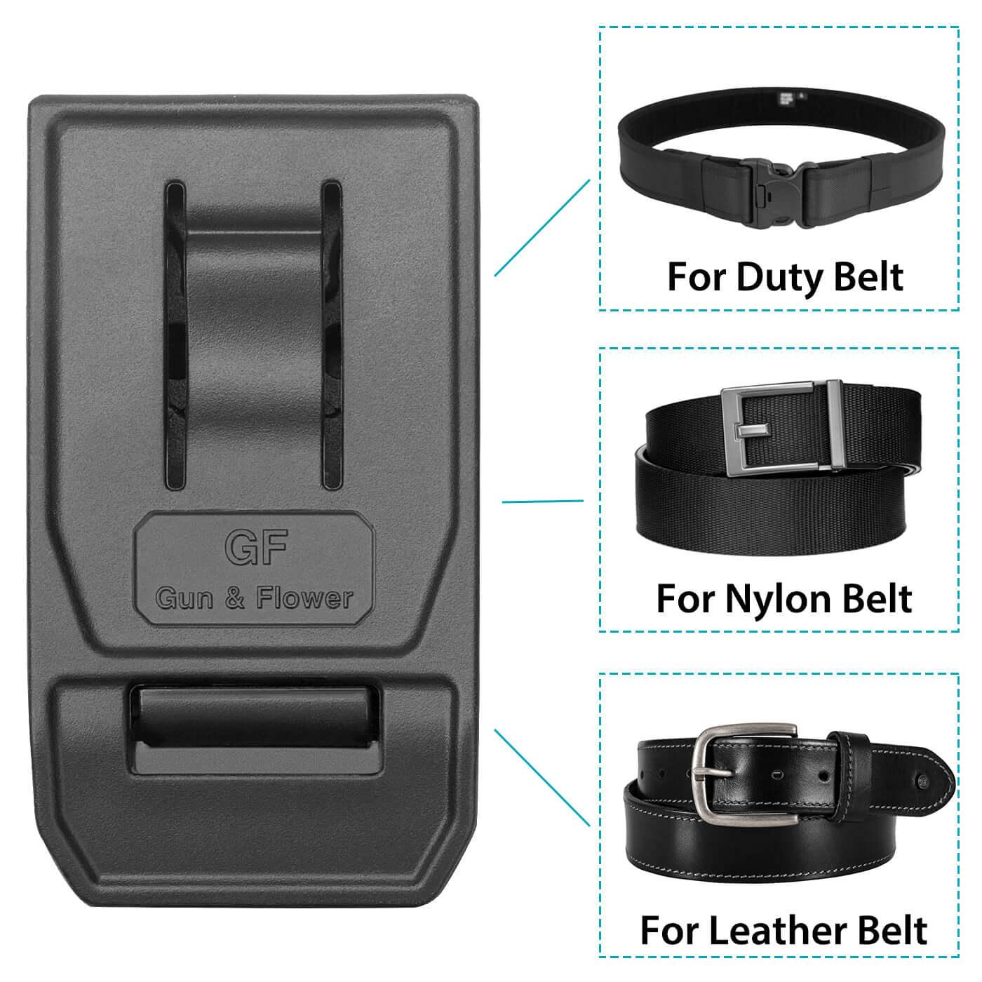 Polymer OWB Holster for Taurus G2C Taurus G3C Taurus G3C TORO Taurus PT111 Millennium G2 Taurus PT140 Millennium G2 with 1 Pcs Belt Clip and 1 Pcs Molle Attachment Adapter Gun & Flower