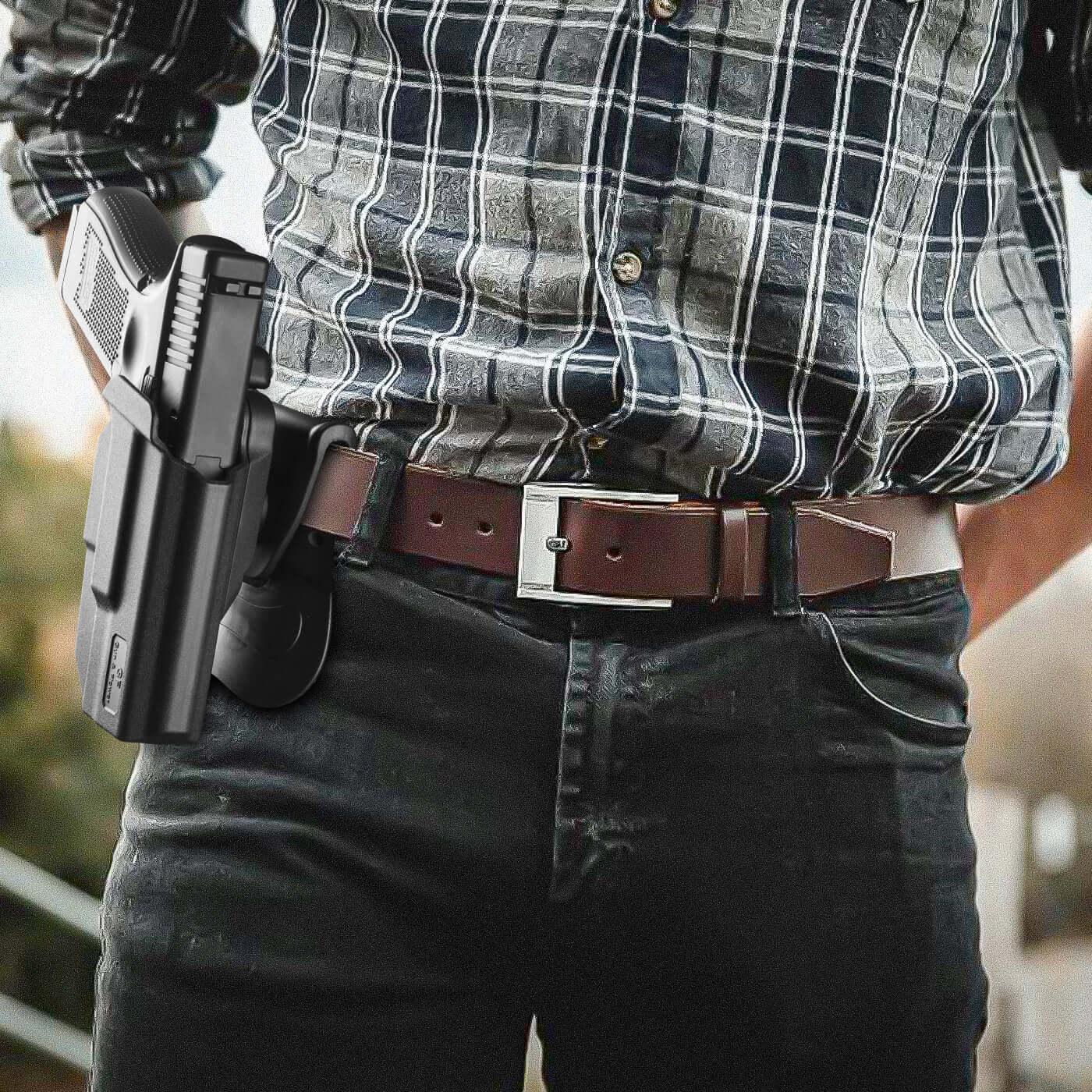 Taurus G2C Taurus G2S Taurus G3C Taurus G3C TORO Taurus PT111 Millennium G2 Taurus PT140 Millennium G2 Thumb Release Polymer OWB Paddle Holster | Gun & Flower Gun & Flower