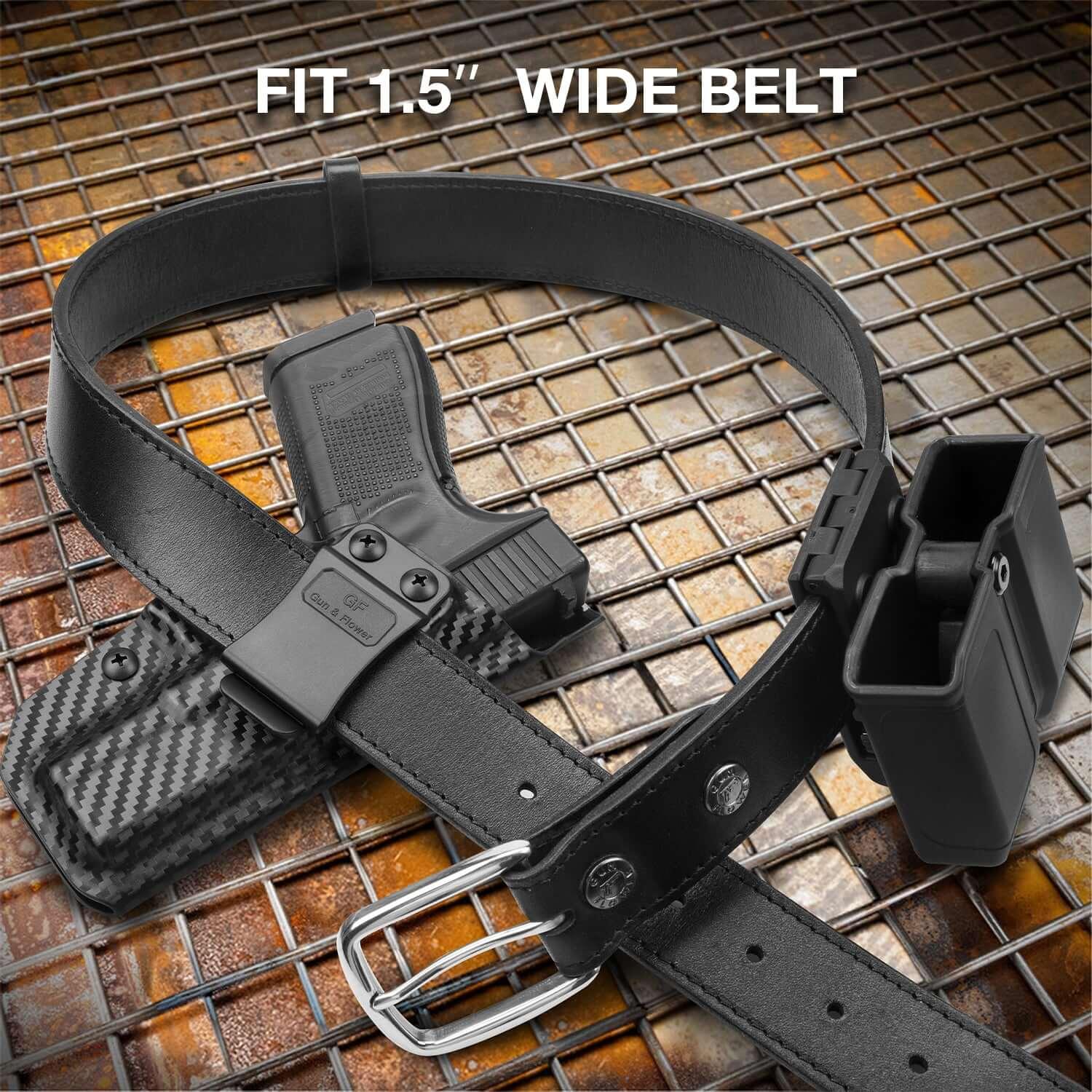 Carbon Fiber Kydex IWB Holster for Springfield XD-S XDS 3.3" 9mm/.40S&W/.45 ACP Appendix Cross Draw Concealed Carry Belt Clip , Right Hand | Gun & Flower Gun & Flower