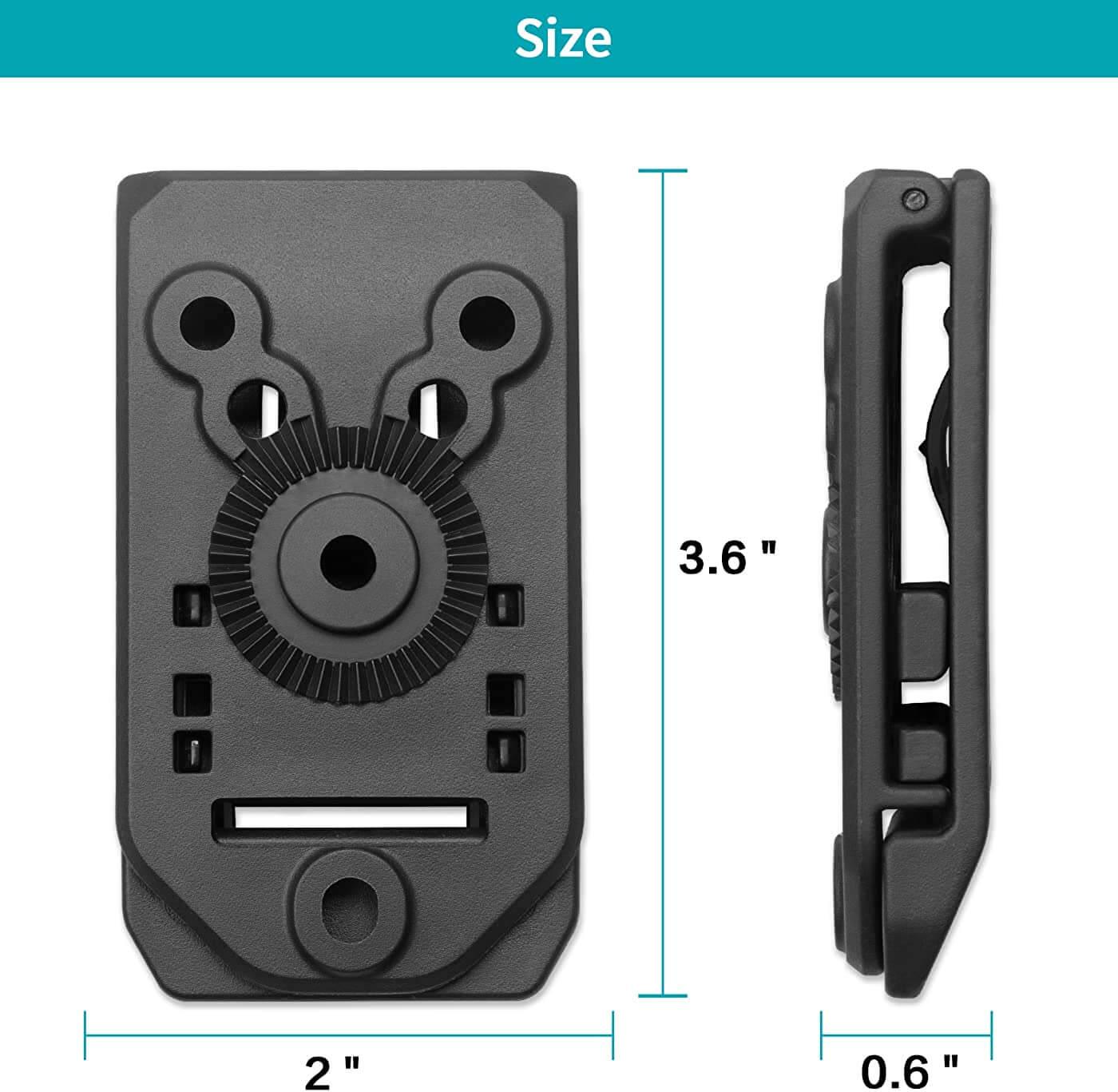Universal Polymer Belt Clip for Holsters Magazine Pouches and Attachments Outside Waistband Carry Gun Accessoires Adjustable Belt Loop Attachment Gun & Flower