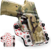 IWB&OWB Convertible Clear Polymer Holster Lips Printing for Taurus G3C/G2C/ Millennium G2 PT111/PT140 Holster for Women Gun & Flower