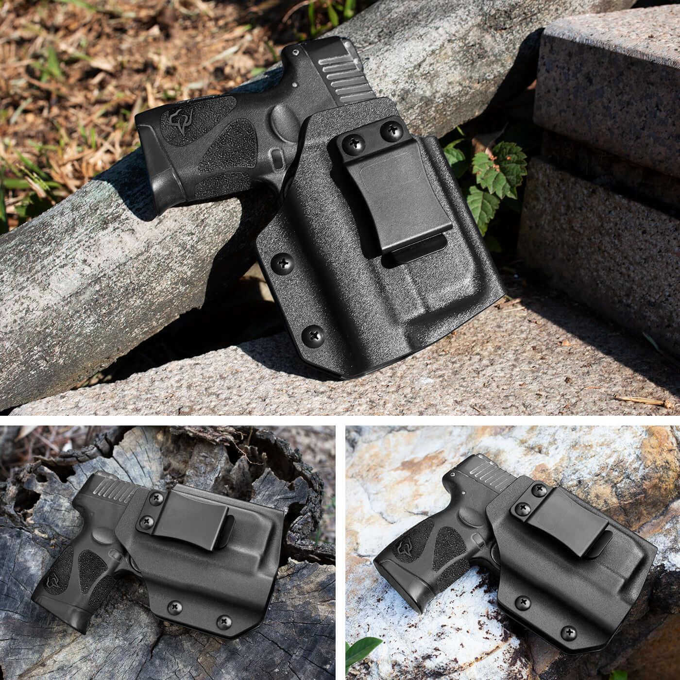 Taurus G2C&G3C Kydex Light Bearing Holster w/Olight PL Mini 2 Valkyrie - Red Dot Sight Optic Cut Gun & Flower