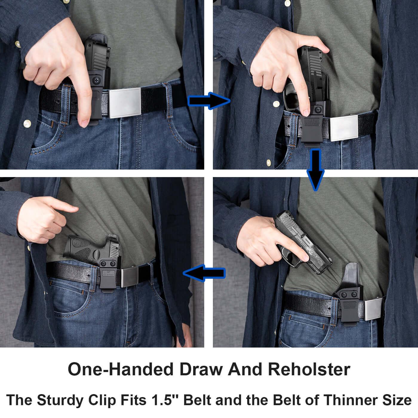 Kydex IWB Holster for Springfield XD-S XDS 3.3" 9mm/.40S&W/.45 ACP Appendix Cross Draw Concealed Carry Belt Clip Holsters | Gun & Flower Gun & Flower