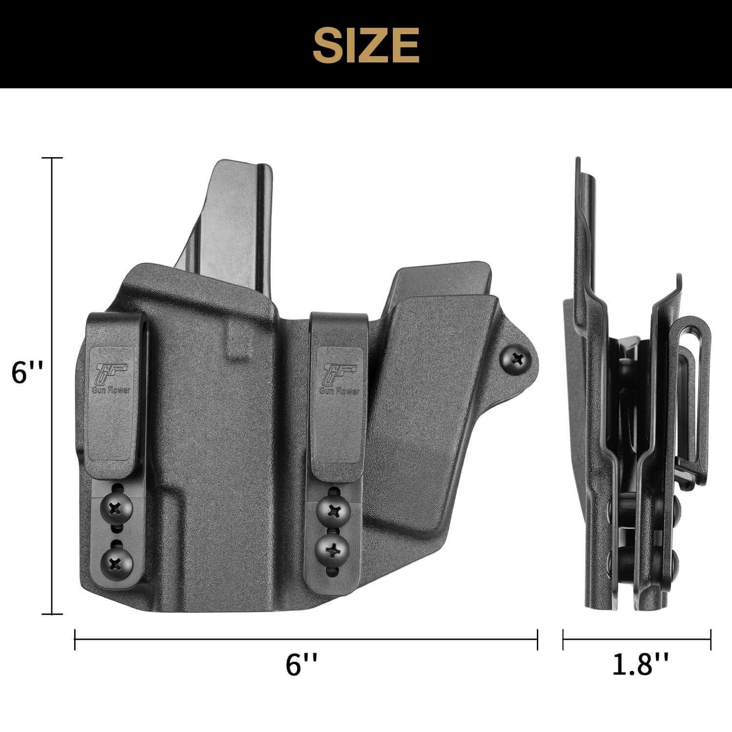 IWB Kydex Sidecar Holsters with Mag Pouch for Taurus G2C Taurus G2S Taurus G3C Taurus G3C TORO Taurus G3 Taurus PT111 Millennium G2 Taurus PT140 Millennium G2 Guard Red Dot Optics cut | Gun & Flower Gun & Flower