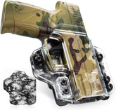 IWB&OWB Convertible Clear Polymer Holster Skull Printing for Taurus G3C/G2C/ Millennium G2 PT111/PT140 Gun & Flower