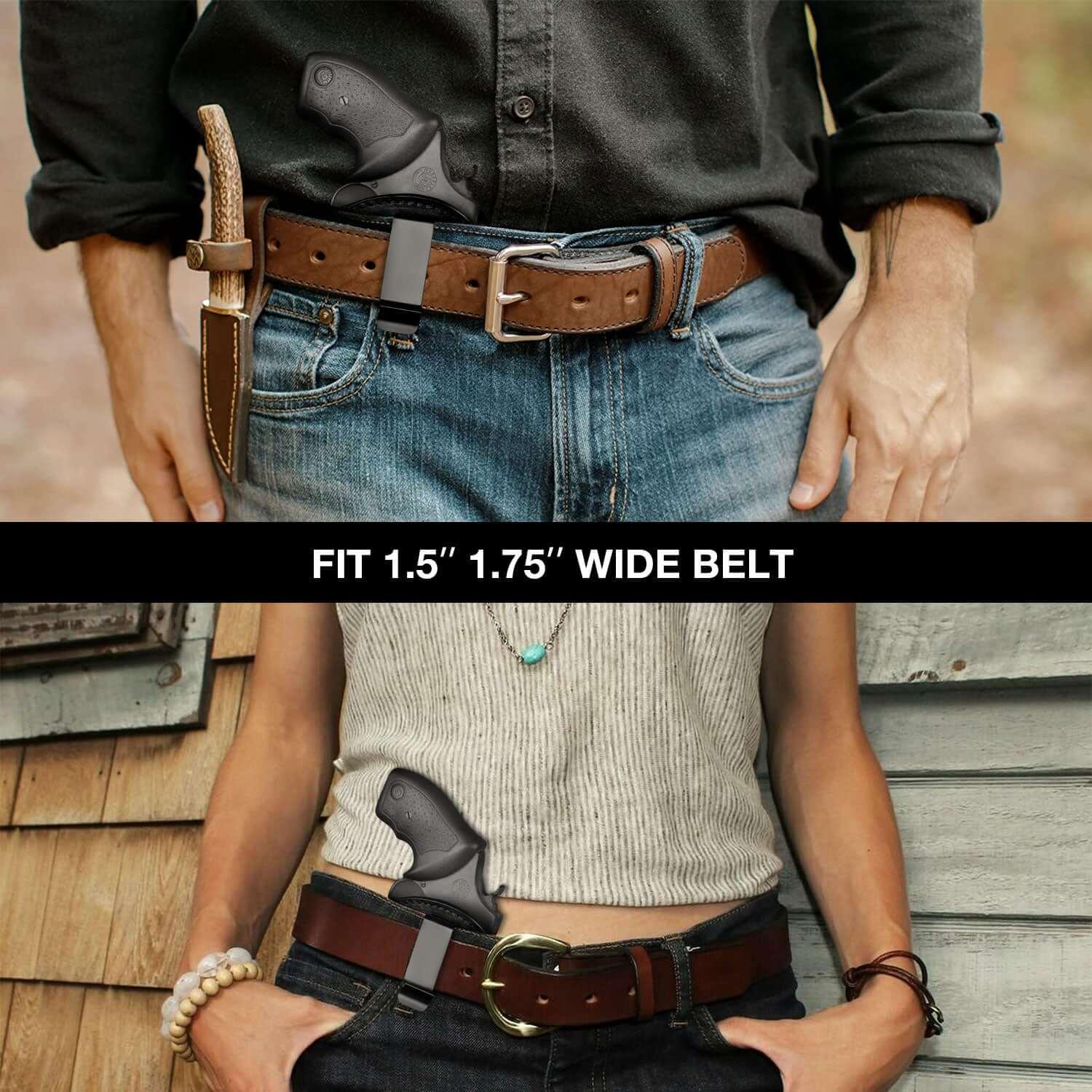 Full Grain Leather IWB Holster for J-Frame & .38 Special Revolvers Gun & Flower