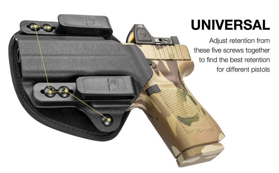 Universal Hybrid Kydex&Nylon IWB Holster Fits 150 Pistols for Men/Women Concealed Carry | Left Handed Gun & Flower