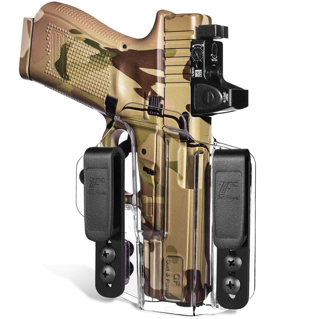 Gun&Flower Military Gear Polymer Leg Holster Fits Glock 17 19 22 23 31 32 Tactical  Drop Leg Holster with Level II Retention