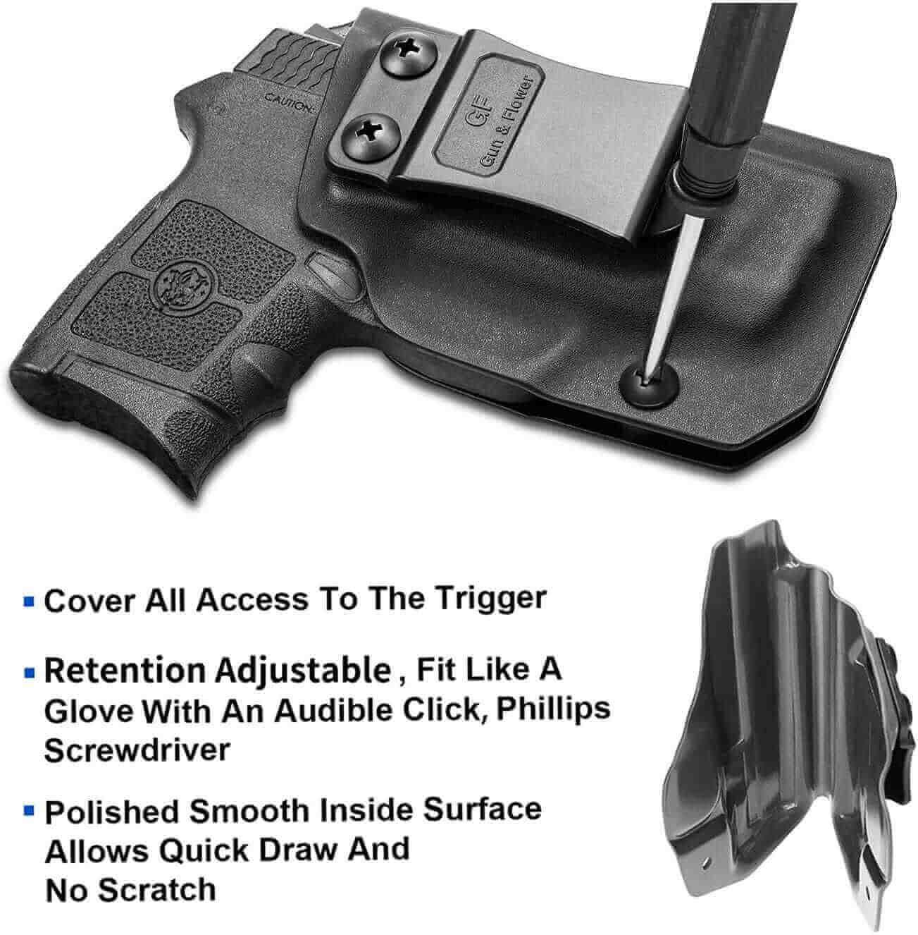 Gun & Flower IWB Kydex Holster Right Smith & Wesson M&P Bodyguard 380 IWB Kydex Holster
