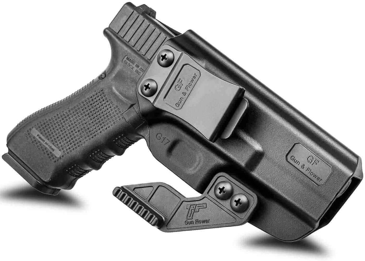 Glock G17 Gen3-5 G19 Gen3-5 G19X G23 Gen3-4 G22 Gen3-4 G31 Gen3-4 G32 Gen3-4 G44 G45 IWB Polymer Holster with Claw Inside Waistband Concealed Carry Holster Cant Retention Adjustable , Right Hand | Gun & Flower