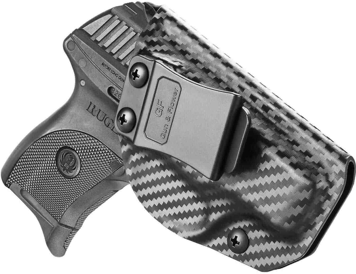 Ruger LC9/LC9S/EC9/EC9S/LC380 Kydex IWB Carbon Fiber Holster with Adjustable Cant & Retention, Inside Waistband Concealed Carry | Gun & Flower - Polymerholster