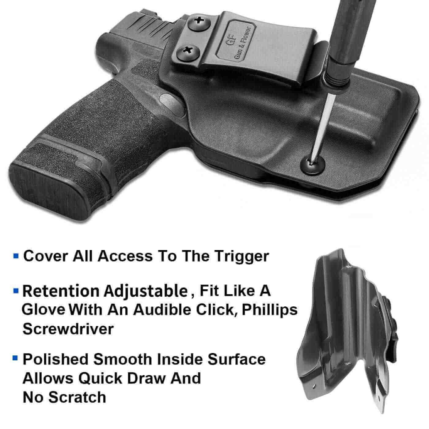 Gun & Flower Kydex IWB Holster Right Springfield Armory Hellcat IWB Kydex Holster