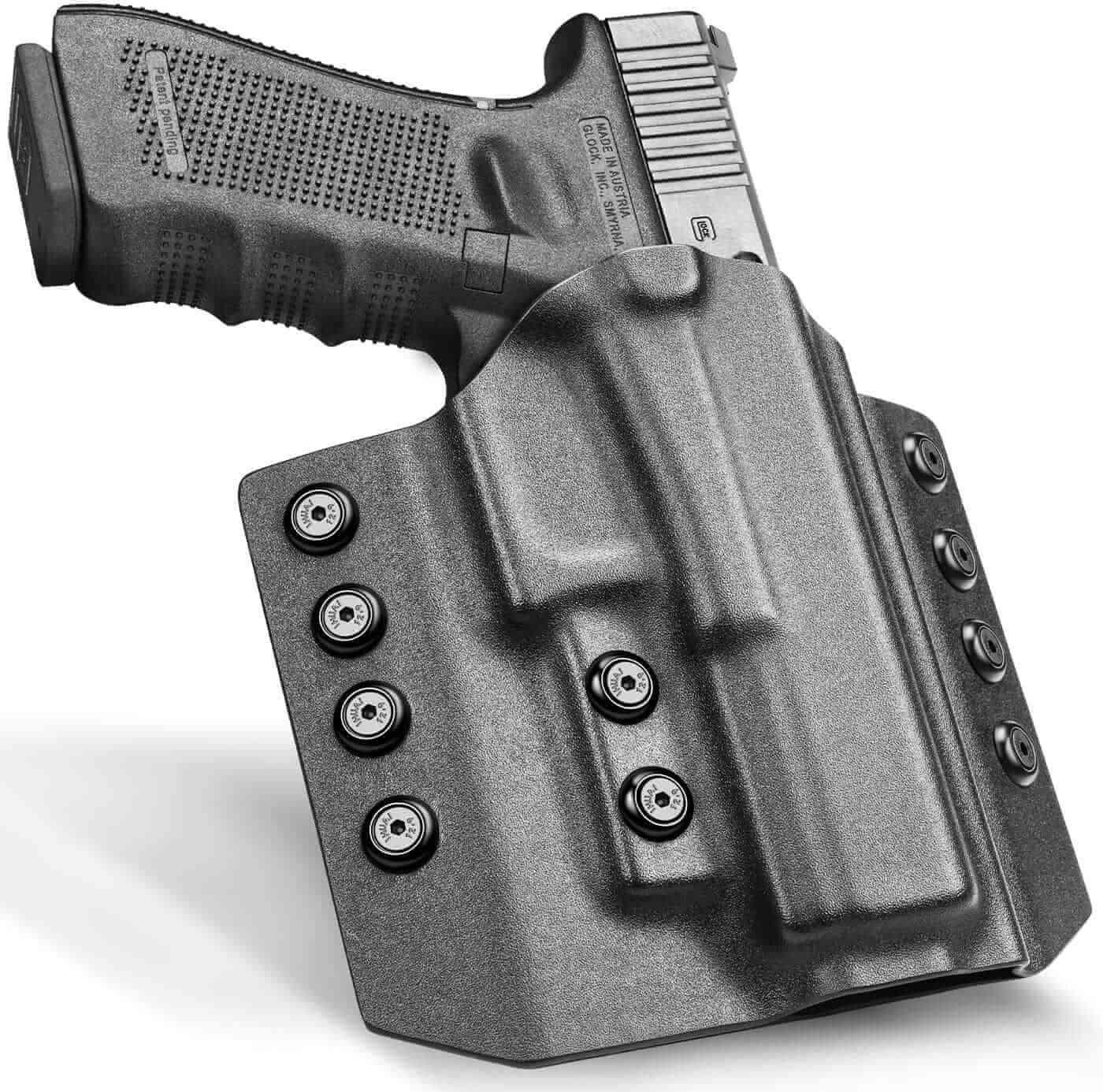 Gun & Flower Kydex OWB Holster Gun&Flower OWB Kydex Holster for Glock 17 Glock 19 Adjustable Retention