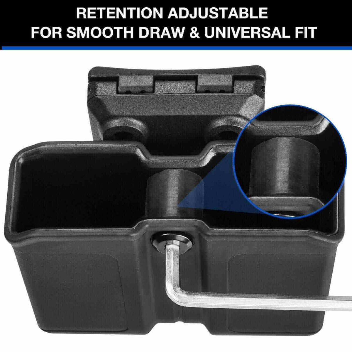 Free Gift Universal Polymer OWB Double Stack Magazine Pouch Fits 9 mm, .40 Caliber | Gun & Flower - Gunflowerholsters