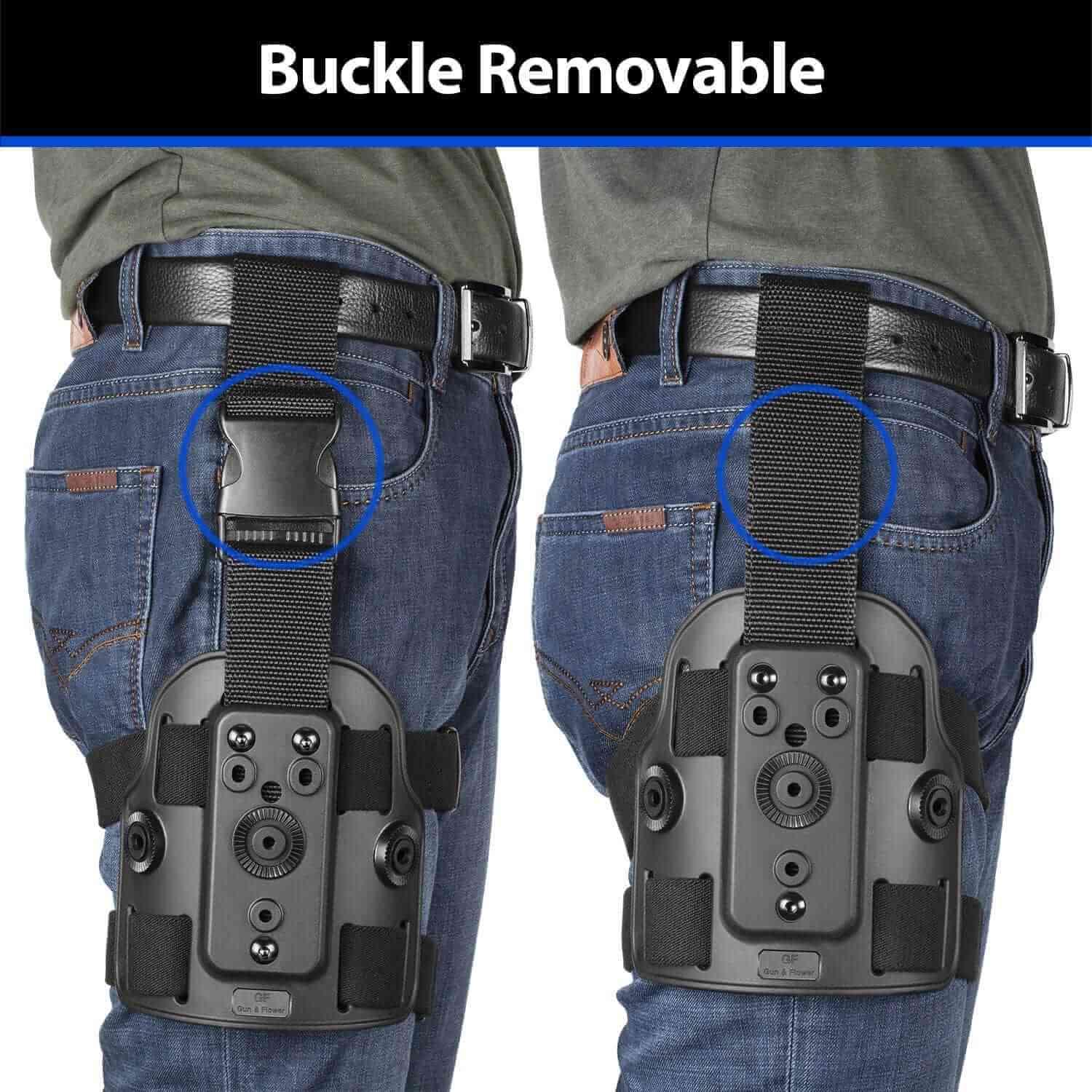 Drop Leg Polymer Platform Panel Attachments for Gun Holsters and Magazine Holsters - polymerholster