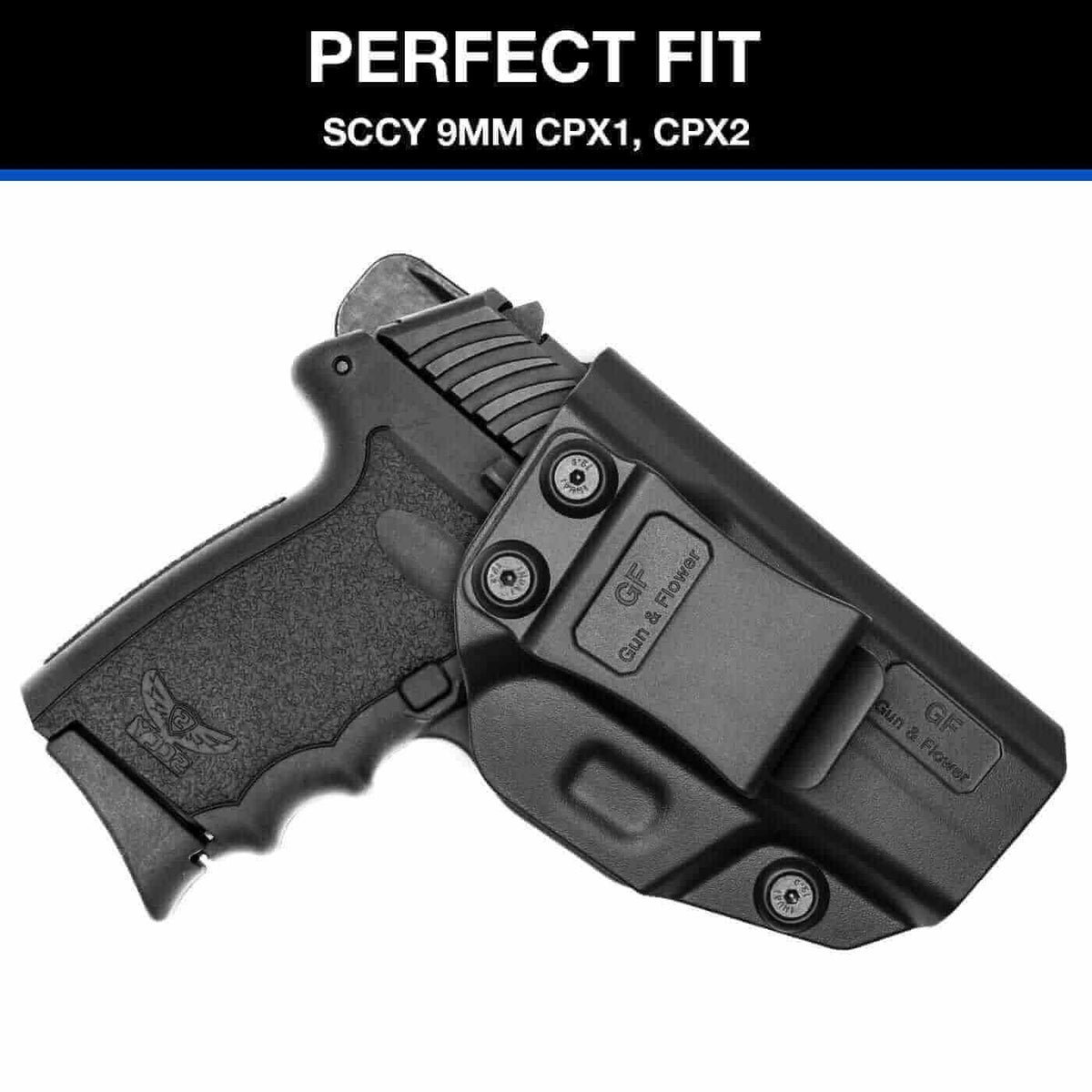 Gun & Flower Polymer IWB Holster Right SCCY CPX1/CPX2 Polymer IWB Holster