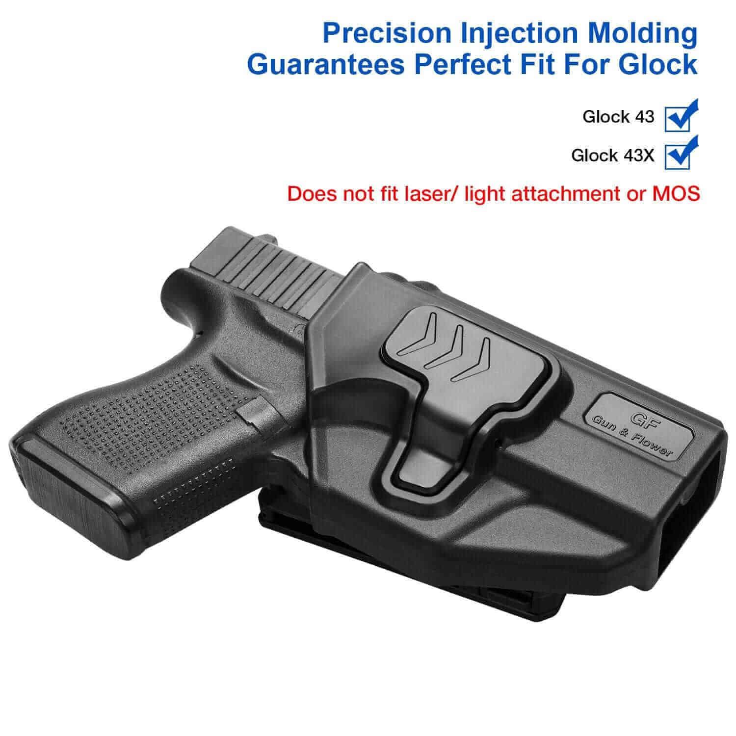 Glock 43/43X OWB Paddle Polymer Holster - polymerholster